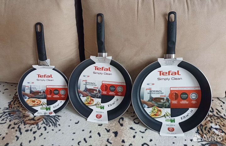 Сковороды Tefal Simply Clean в ассортименте