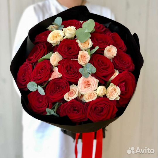 Цветы розы букет