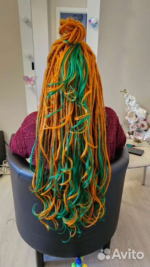 Комплект де дред с живыми кончиками