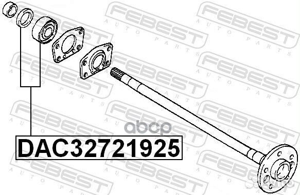 Подшипник полуоси DAC32721925 DAC32721925 Febest