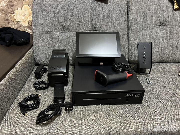 Касса, термопринтер, подставка для терминала