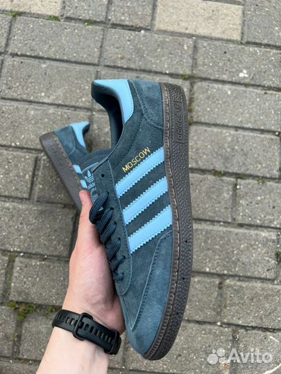 Кроссовки adidas spezial Moscow navy blue замш 44