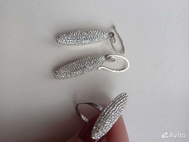 Комплект серьги и кольцо