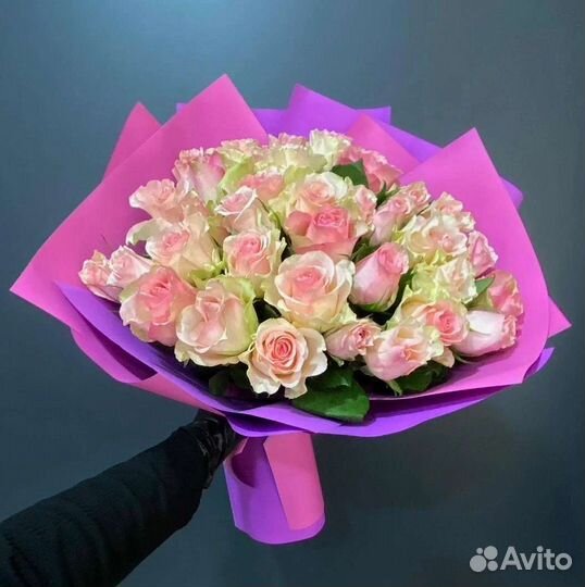 Цветы розы букет