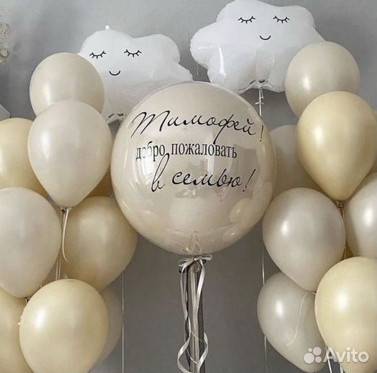 Воздушные шары на выписку из роддома