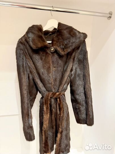 Шуба норковая с капюшоном 44 46