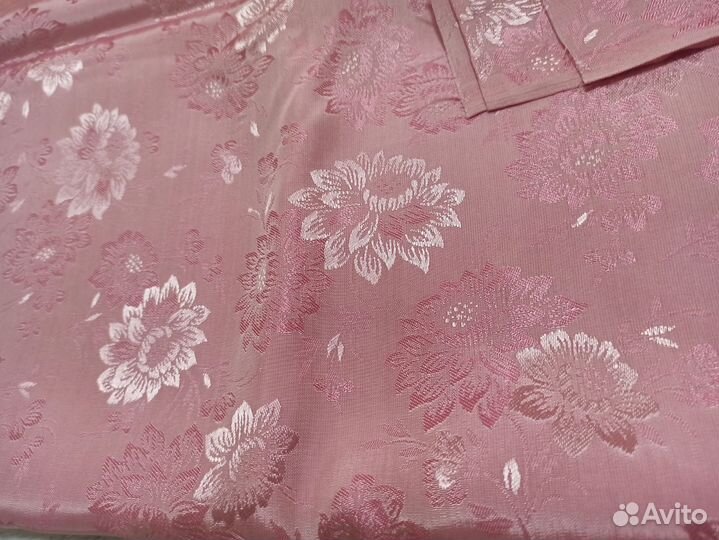 Отрез шёлк шёлк натуральный жаккард. Атлас. СССР