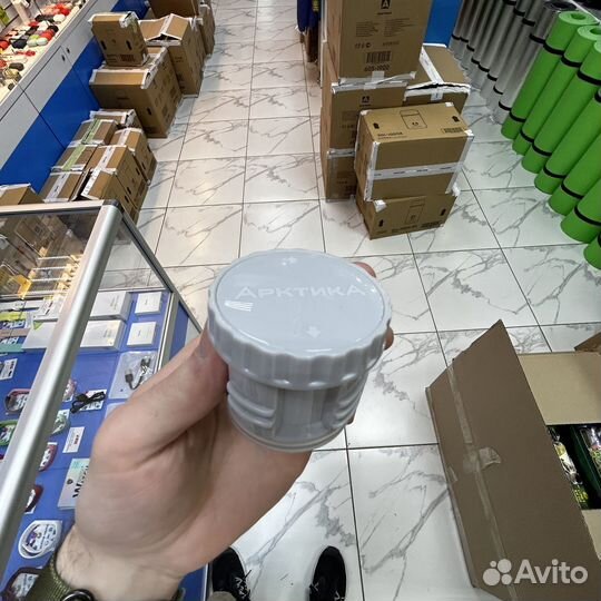 Термос Арктика литр синий (тепло до 26 часов)