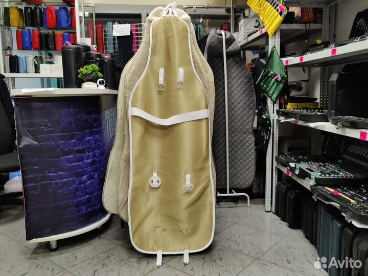 Меховые накидки из овчины светло-бежевые