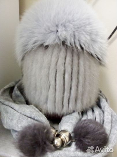 Шапка зимняя женская,шарф