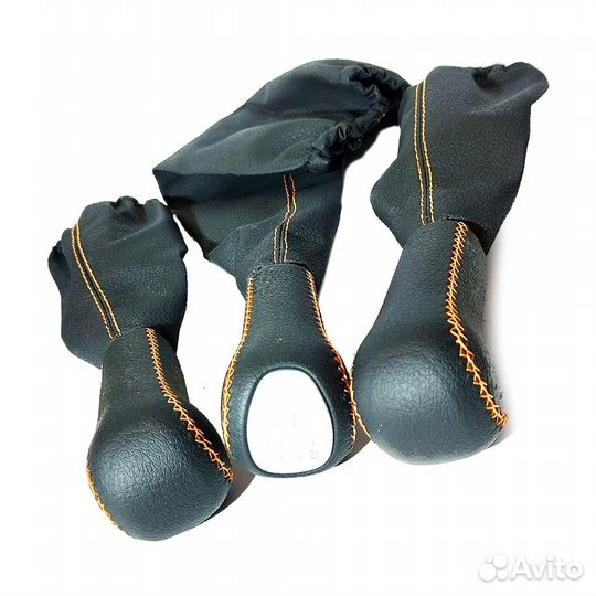 Рукоятки рычагов кпп и кр нива с чехлами, строчка