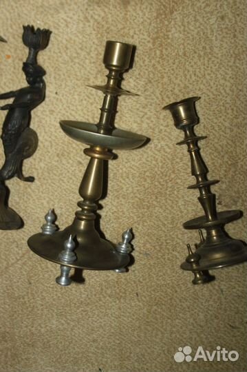 Подсвечники старинные бронза ретро