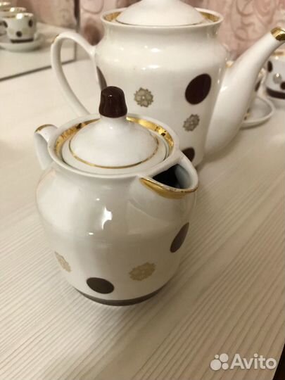 Сервиз кофейный с позолотой