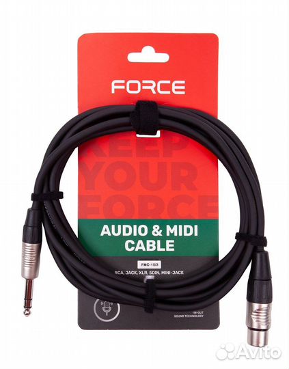 Force FMC-15/3 - шнур XLR(F) стерео джек (TRS)