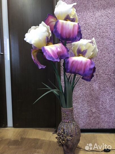 Цветы светильник - торшеры ручная работа