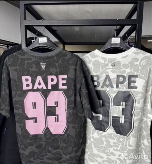 Футболки bape x Inter Miami Черные Белые 99