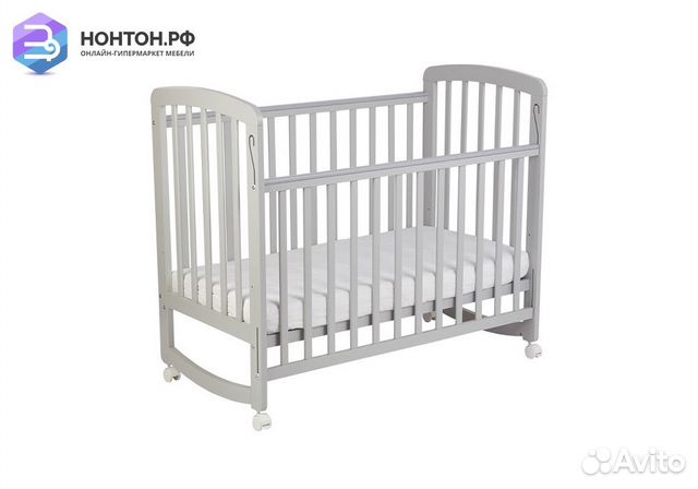 Кроватка детская Simple 304 серая