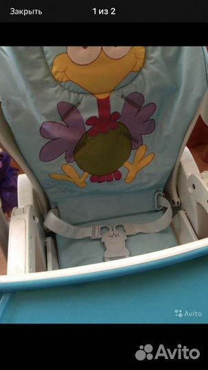 Стульчик для кормления chicco polly