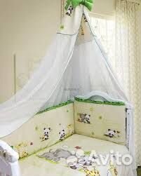 Балдахин и бортики в кроватку, одеяла