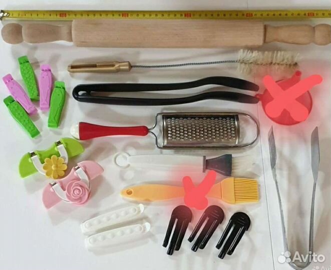 Посуда набор скалка скатерть