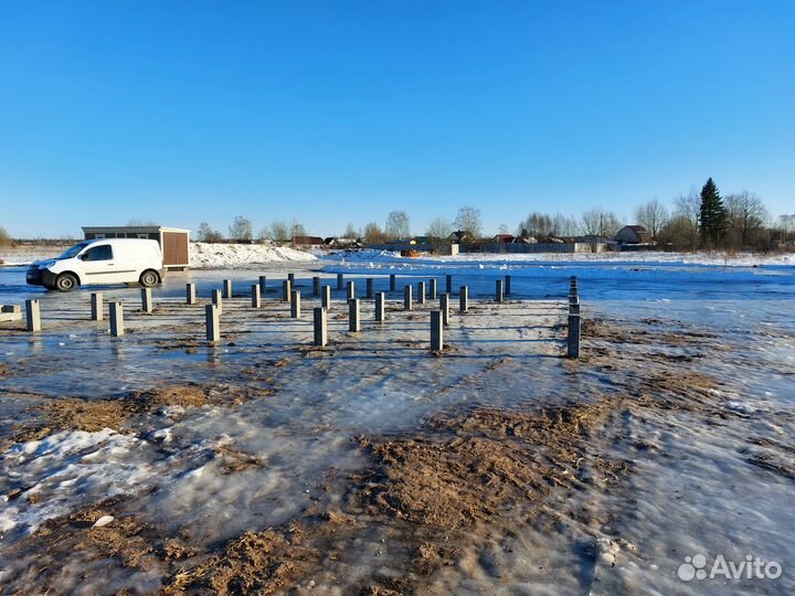 Свайный фундамент / Фундамент на жб сваях