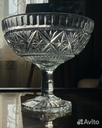 Ваза для фруктов на ножке 40-50х гг