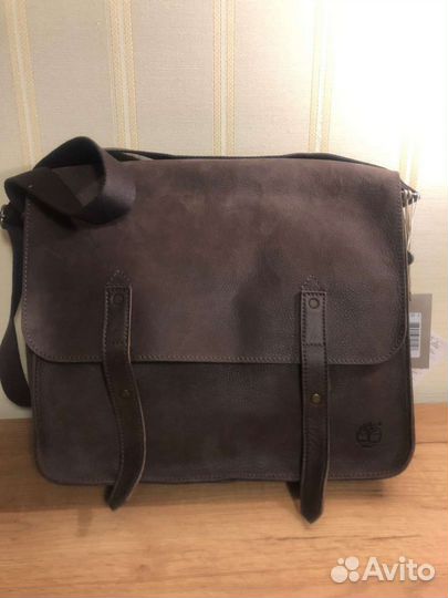 Мужская кожаная сумка timberland made in Italy