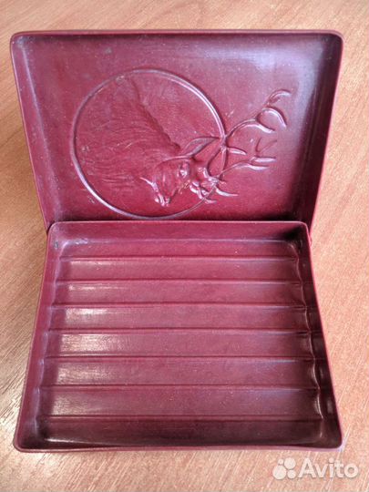 Целулоидный портсигар СССР ркка редкий олень