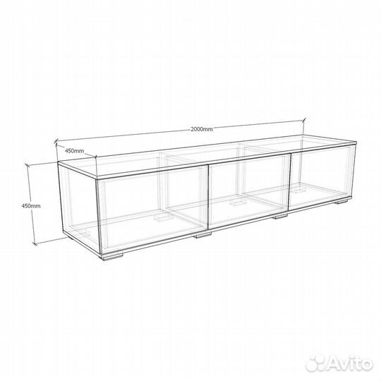 Тв-тумба Эде-951kl дуб крафт золотой под тв телеви