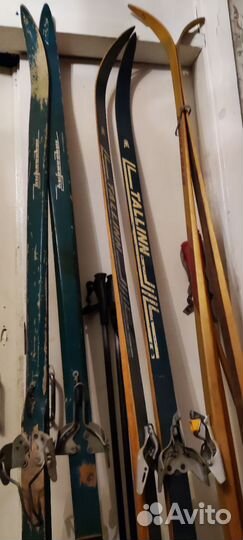 Лыжи деревянные беговые СССР и палки