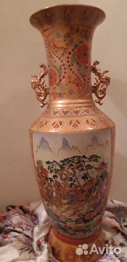 Китайская ваза, ручной работы, золото