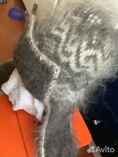 Шапка ушанка женская пуховая