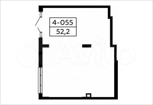 Аренда, торговое помещение площадью 52.2 кв.м