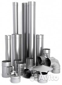 Одностенные дымоходы трубы 150, шибер, тройники