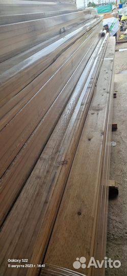 Палубная доска (глаткая)(вилвет)из лиственницы 173