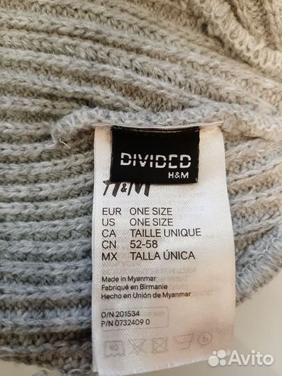 Шапка zara и H&M, меховые варежки