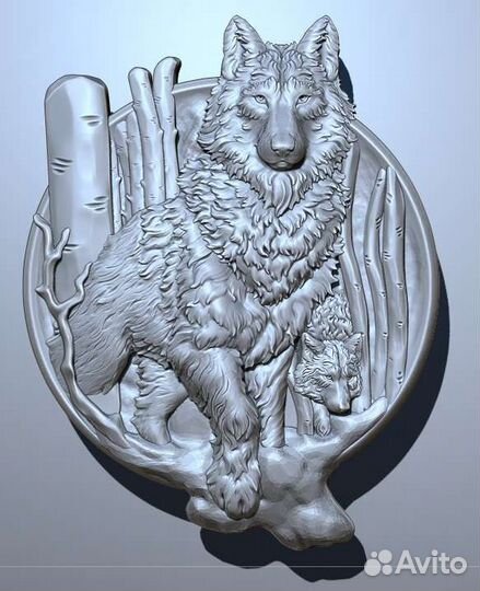 Тарелка резная декоративная из дерева 