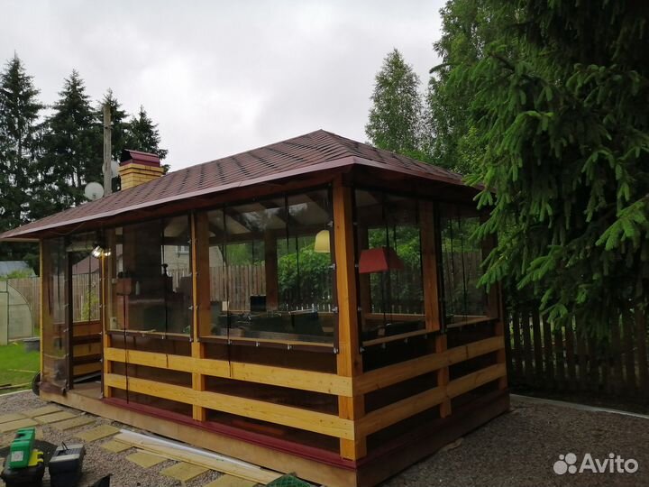 Мягкие окна для беседки