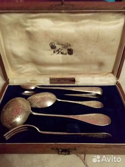 Серебряный набор для чая 84'