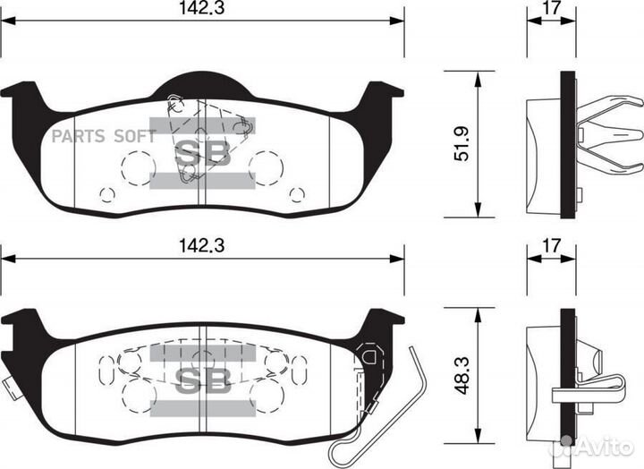 Колодки тормозные дисковые задние Серия:HI-Q infiniti QX56, jeep grand cherokee III (WH, WK) sangsin