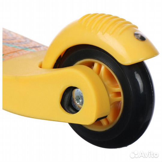 Самокат graffiti-mini print, цв. жёлтый
