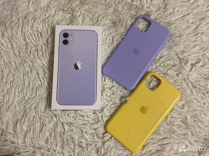 Коробка на iPhone 11 и чехлы