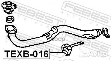 Кронштейн крепления глушителя febest texb-016