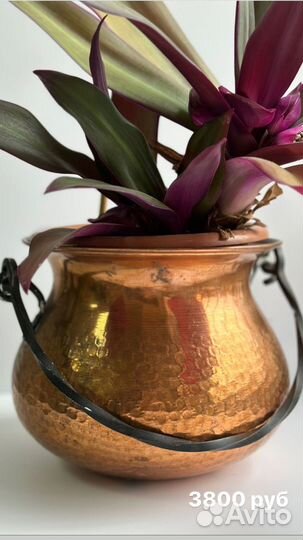 Медное кашпо