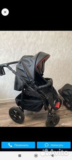 Коляска 2 в 1 эко кожа