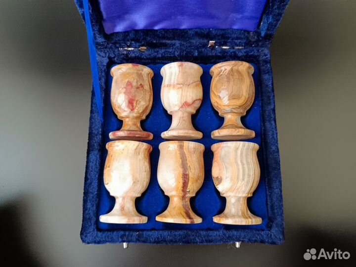 Рюмки из камня Оникс 6 шт