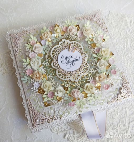 Коробочка для денег на свадьбу, открытка свадебная