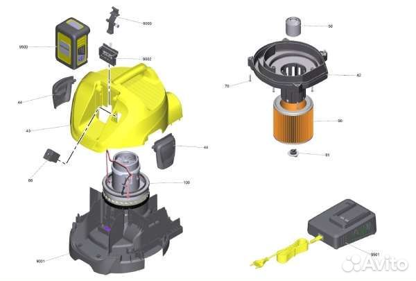 Запчасть karcher WD 3 Battery (1.629-910.0)