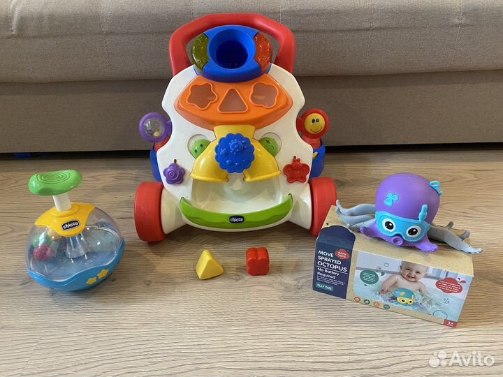 Ходунки каталка chicco + юла музыкальная