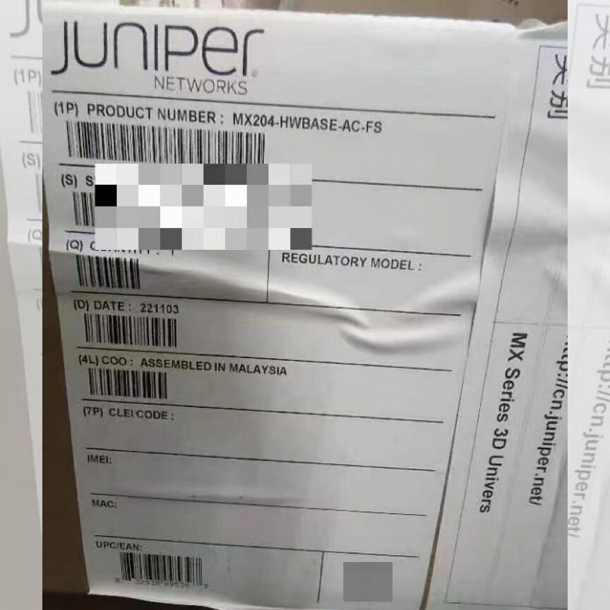 [MX204-HWBASE-AC-FS] Коммутатор Juniper С Пост. Лиц Mx204-Hwbase-Ac-Fs